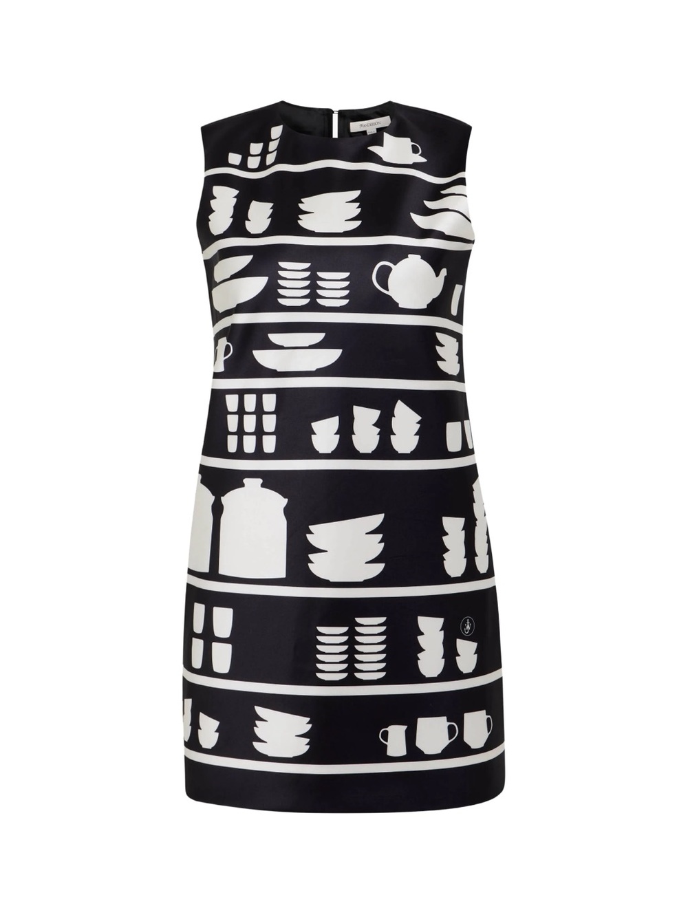 JW ANDERSON Black and White Pottery Print Shift Dress